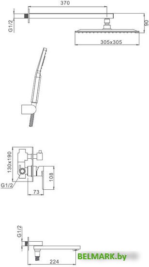 Душевая система Gappo G7199-20 - фото2