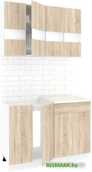 Готовая кухня Кортекс-мебель Корнелия Экстра 1.2м без столешницы (дуб сонома) - фото