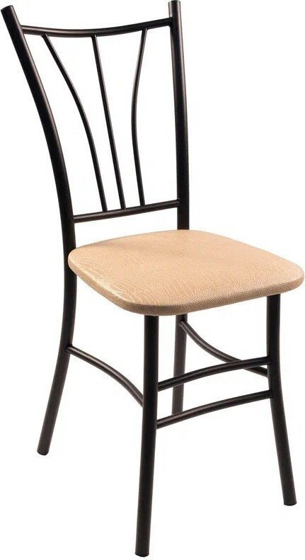 Стул ВВР Трилогия (бежевый крокодил/черный, экокожа) - фото