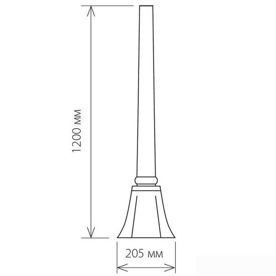 Фонарный столб Elektrostandard 1043 A023552 (120 см, черное золото) - фото2