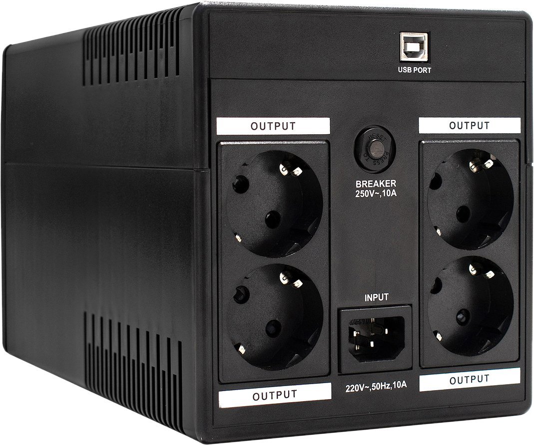 Источник бесперебойного питания ExeGate SpecialPro UNB-1200.LED.AVR.4SH.USB - фото2