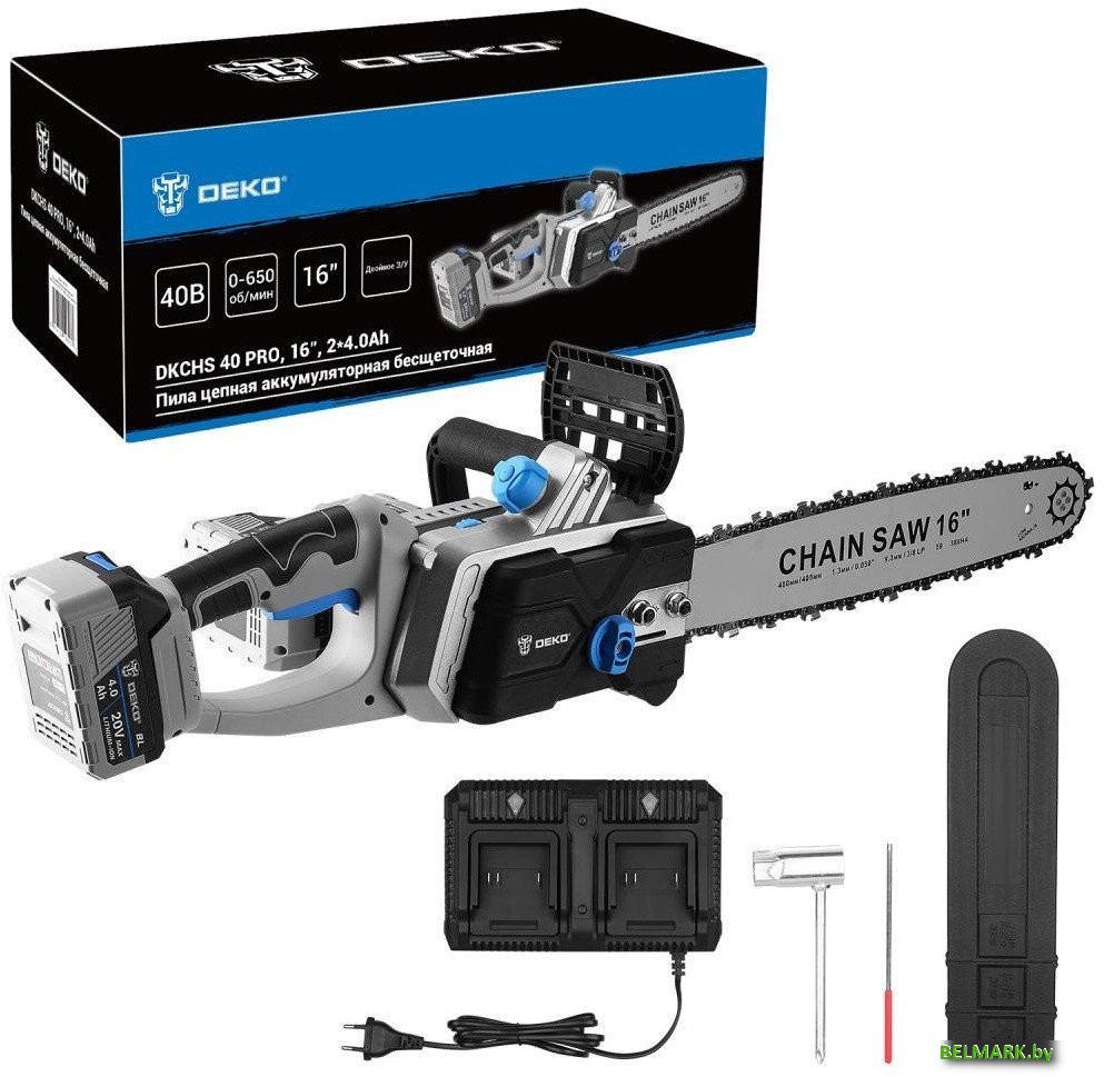 Аккумуляторная пила Deko DKCHS 40 PRO 083-2002 (с 2-мя АКБ) - фото