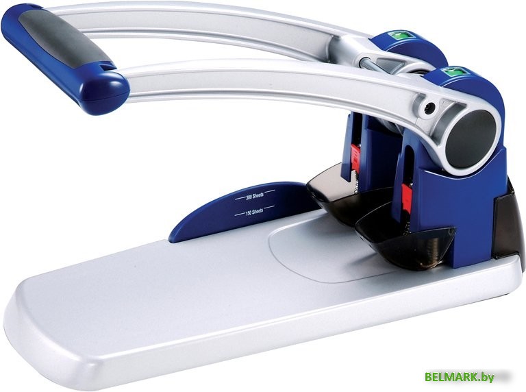 Дырокол KW-trio 9550 (синий/серебристый) - фото