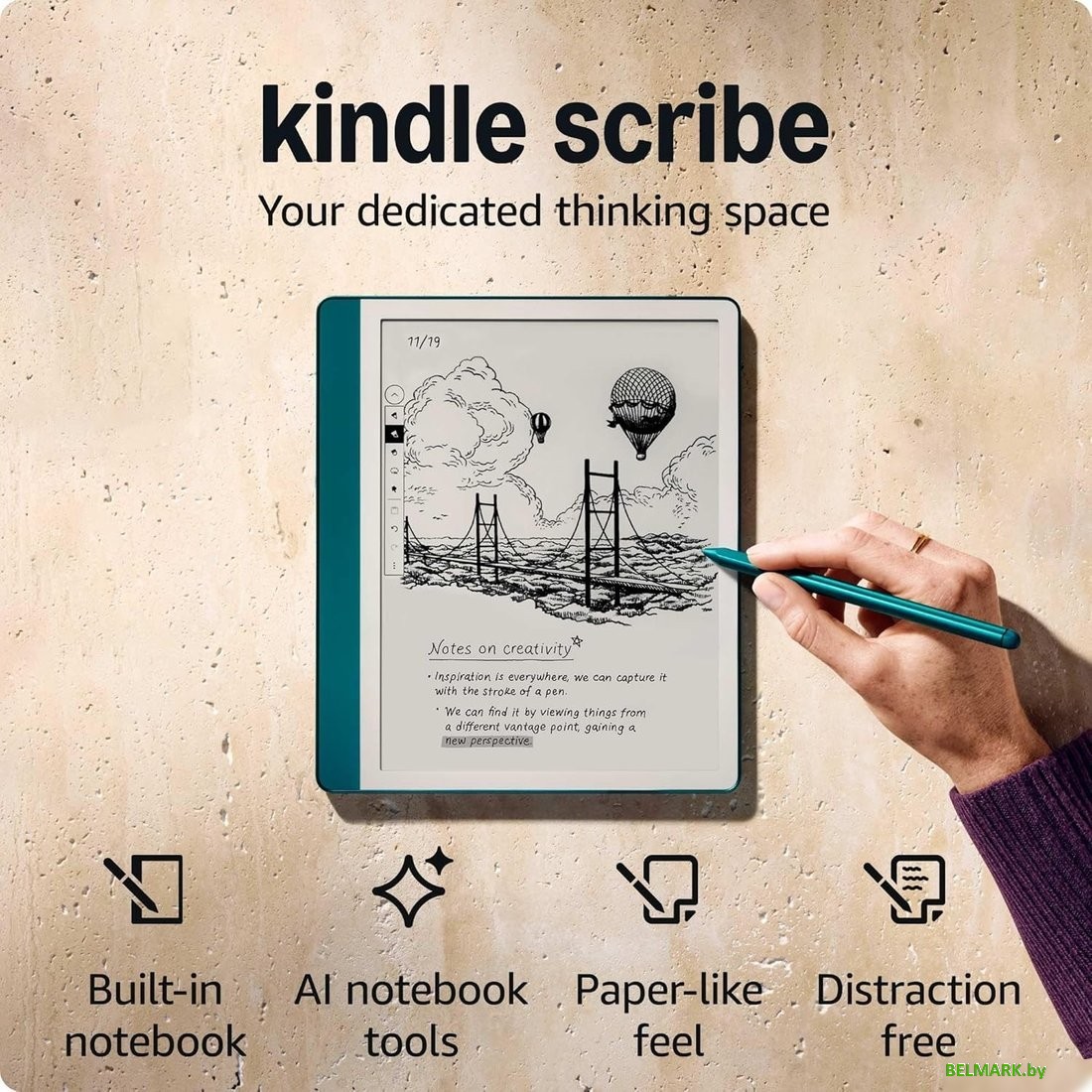 Электронная книга Amazon Kindle Scribe 2024 16GB Premium Pen (бирюзовый) - фото2