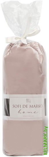 Постельное белье Sofi De MarkO Мармис 180х200х30 ПР-мс-180х200х30брз (бежево-розовый) - фото2