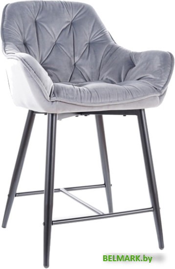 Стул с подлокотниками Signal Cherry H-2 Velvet (bluvel 14 серый/черный) - фото