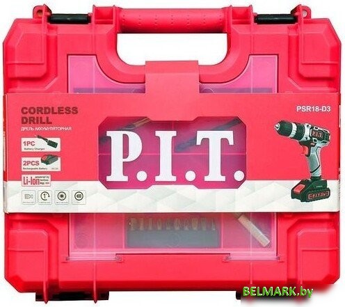 Дрель-шуруповерт P.I.T. PSR18-D3 (с 2-мя АКБ, кейс) - фото2