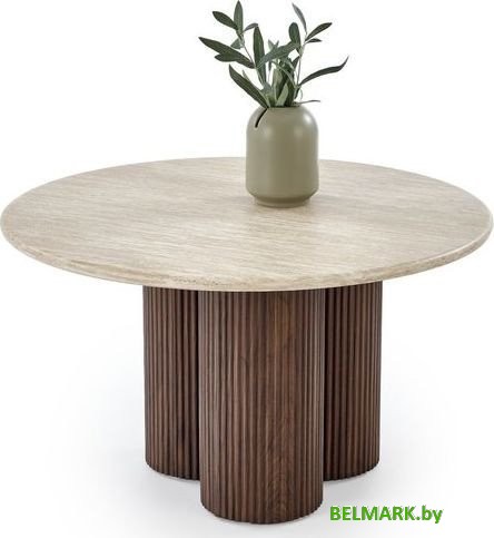 Журнальный столик Halmar Dorotea (травертин/орех) - фото