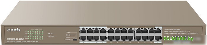 Неуправляемый коммутатор Tenda TEG1126P-24-410W - фото