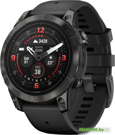 Умные часы Garmin Epix Pro Gen 2 Sapphire 47 мм (карбоново-серый титан/черный) - фото