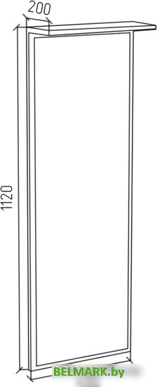 Зеркало МДК ПРЗ 400x1120x200 (белый) - фото2