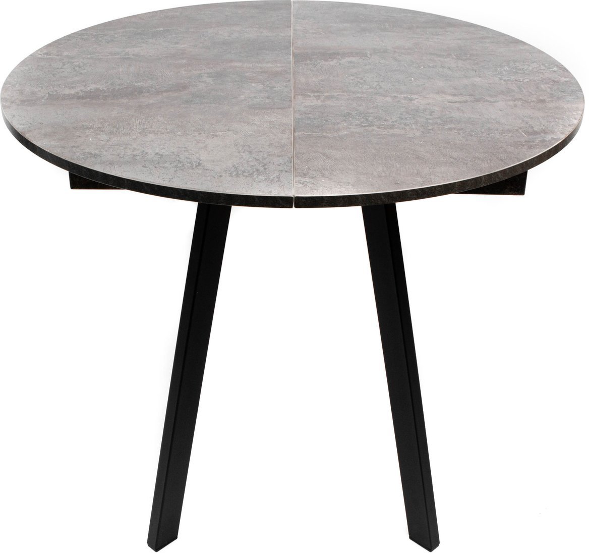 Кухонный стол ВВР Элип (камень темный/черный профиль, ЛДСП) - фото2