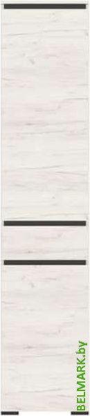 Шкаф-пенал Памир Гретта 2С1Я (крафт белый/антрацит) - фото