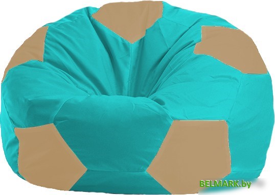 Кресло-мешок Flagman Мяч Стандарт М1.1-289 (бирюзовый/бежевый) - фото