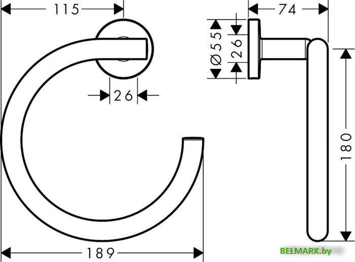 Держатель для полотенца Hansgrohe Logis Universal - фото2