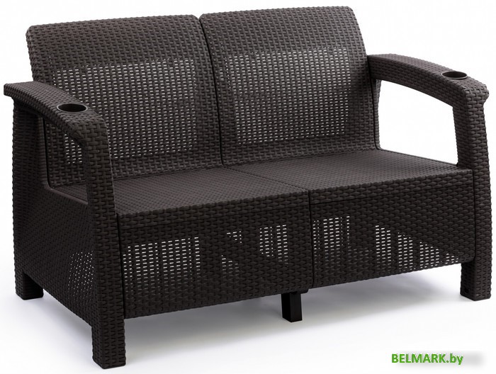 Садовый диван Альтернатива Ротанг-плюс М8837 (мокко) - фото