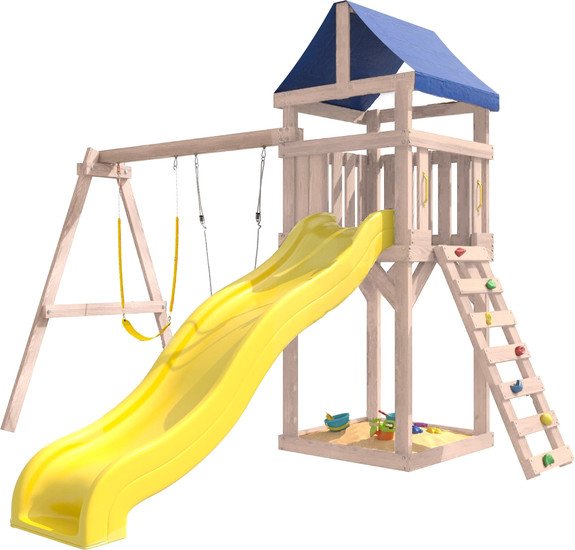 Игровой комплекс National Tree Company С гибкими качелями IgroWoods ДКНП-11 (не окрашен) - фото2