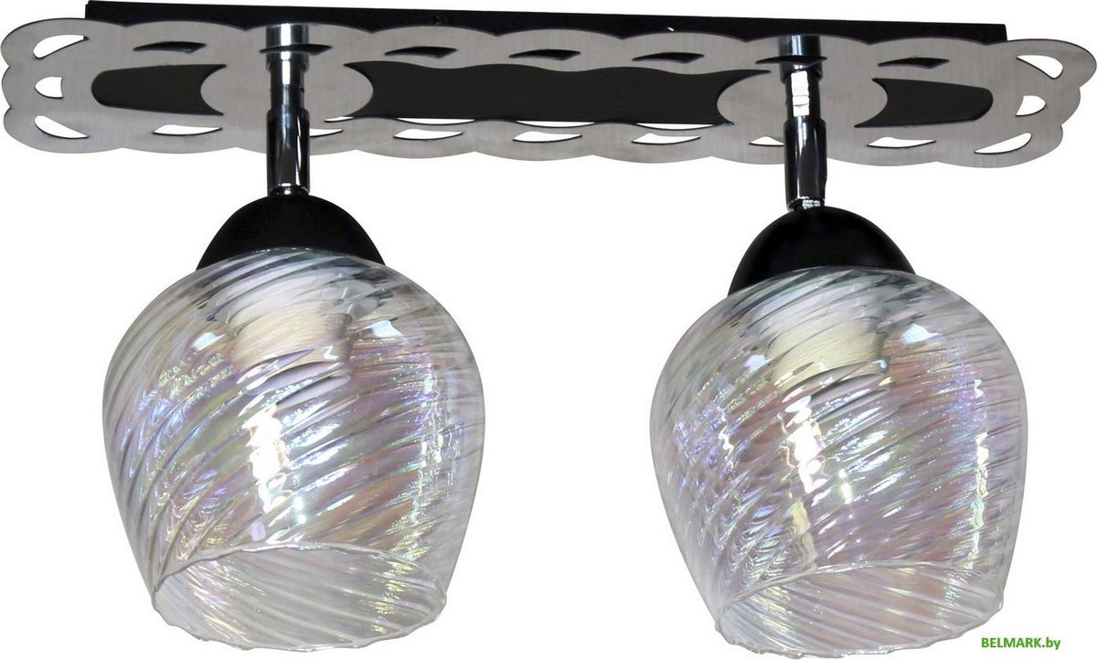 Люстра средней высоты Элетех Кира 121 НПБ 01-2х60-141 1005404973 (черный муар/хром) - фото