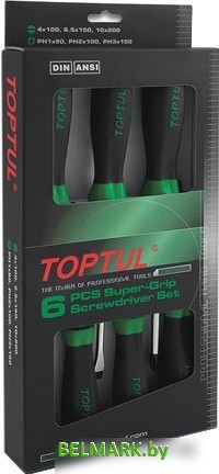 Набор отверток Toptul GAAE0613 6 предметов - фото