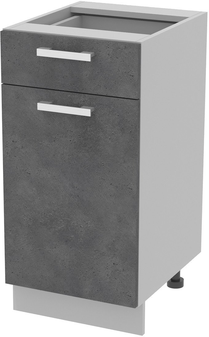 Шкаф напольный Интерлиния Компо НШ40рш1 (бетон портленд) - фото