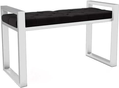 Банкетка Hype Mebel Бридж (белый/черный) - фото