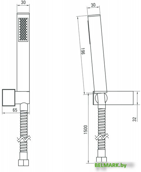 Душевой гарнитур Deante Square NOQ 041K - фото2