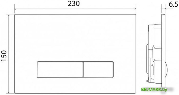 Панель смыва BelBagno Genova BB019-GV-CHROME - фото2