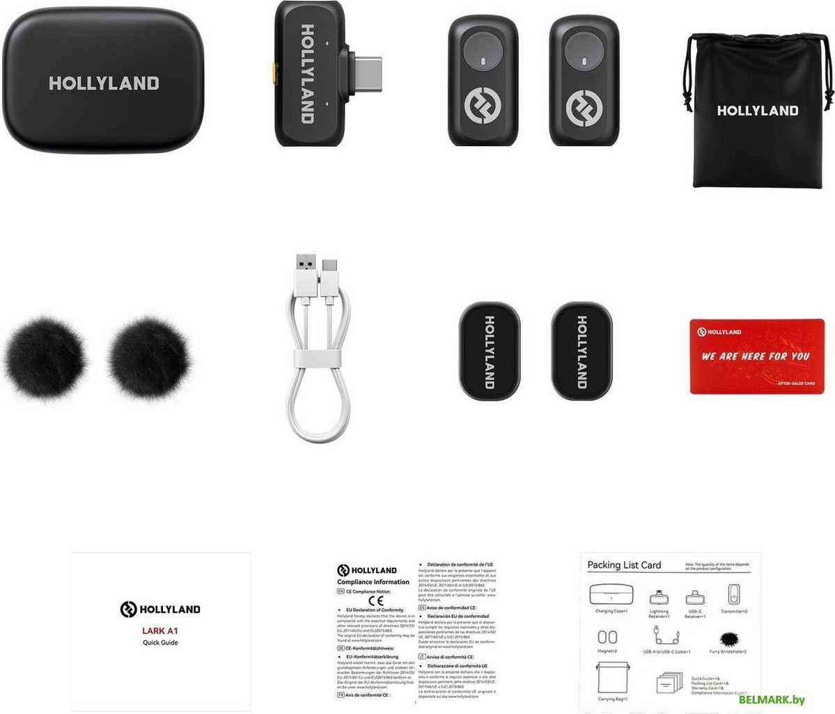 Радиосистема Hollyland LARK A1 Duo Verison (темно-серый) - фото2