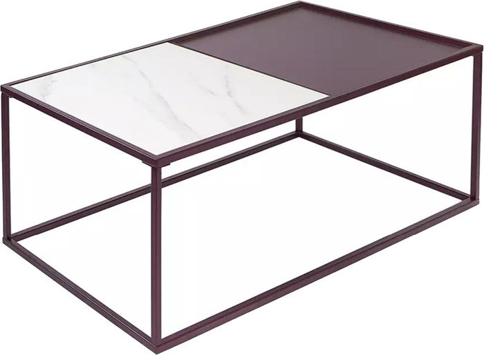 Журнальный столик Bergenson Bjorn Mayen BB0000484 (белый/сливовый) - фото