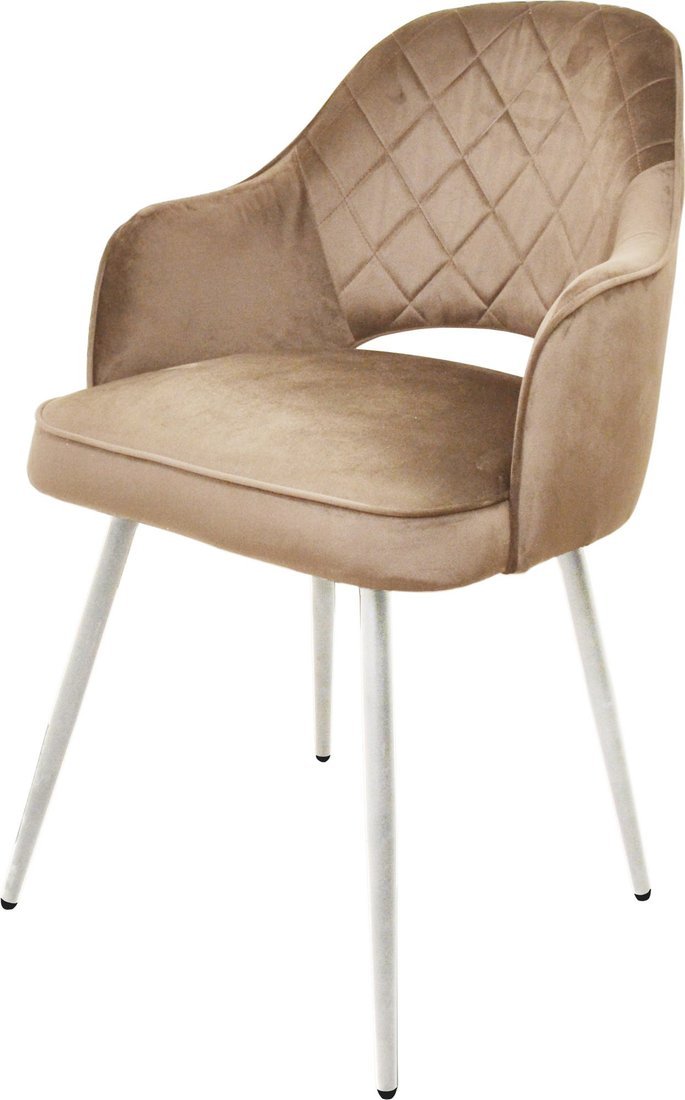 Мирабелла Оксфорд Велюр (бежевый/белый) - фото