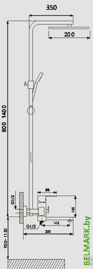 Душевая система Vieir V113562-C - фото2