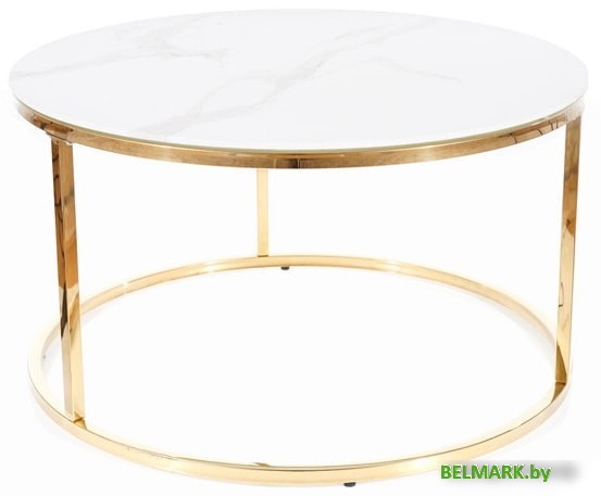 Журнальный столик Signal Sabine (эффект белого мрамора/золотой) - фото2