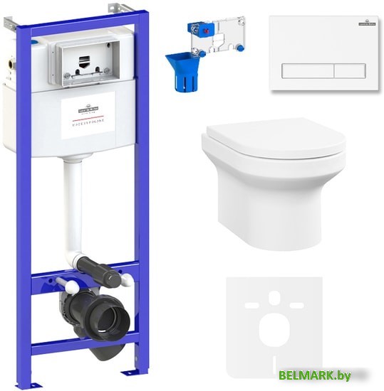 Унитаз Lavinia Boho Relfix Grance Hill Rimless 7 в 1 87561030 (белый пластик) - фото