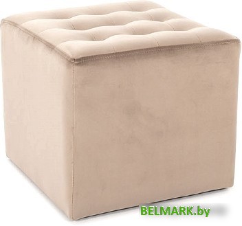 Пуфик Signal Lori Velvet Bluvel 40 (темно-бежевый) - фото