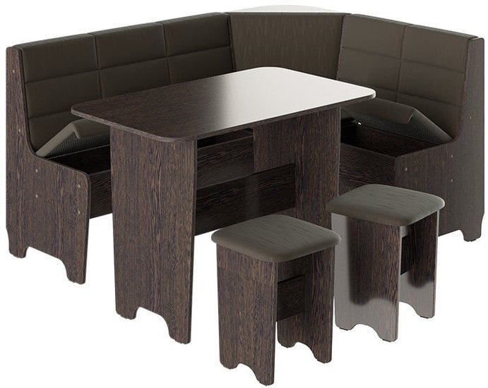 Обеденная группа Трия Техас исп. 2 (венге/кашемир коричневый) - фото2