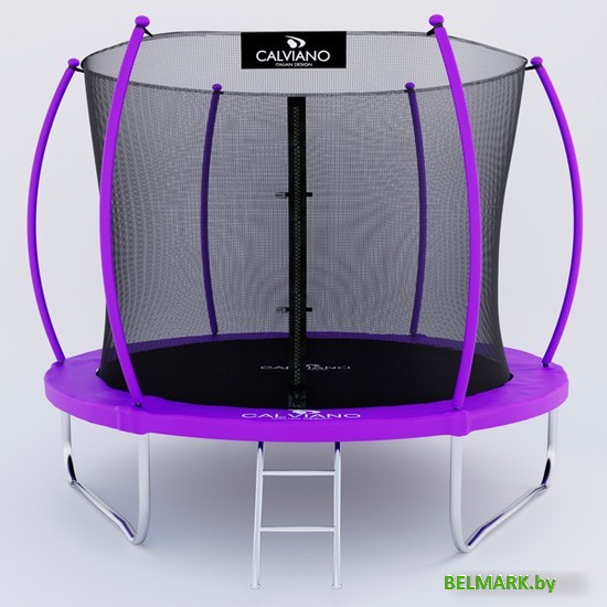 Батут Calviano Inside Master Purple 252 см - 8ft (внутренняя сетка, с лестницей) - фото