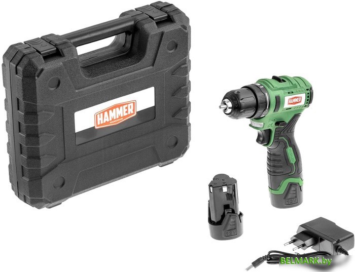 Дрель-шуруповерт Hammer ACD12BLC (с 2-мя АКБ, кейс) - фото