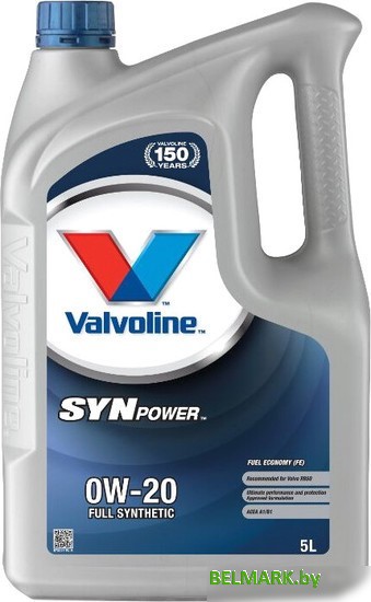 Моторное масло Valvoline SynPower FE 0W-20 872584 5л - фото