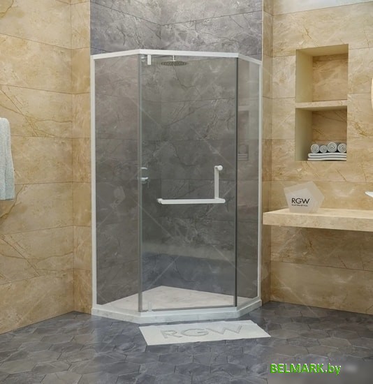 Душевой уголок RGW HO-084W 100x100 (белый/прозрачное) - фото2