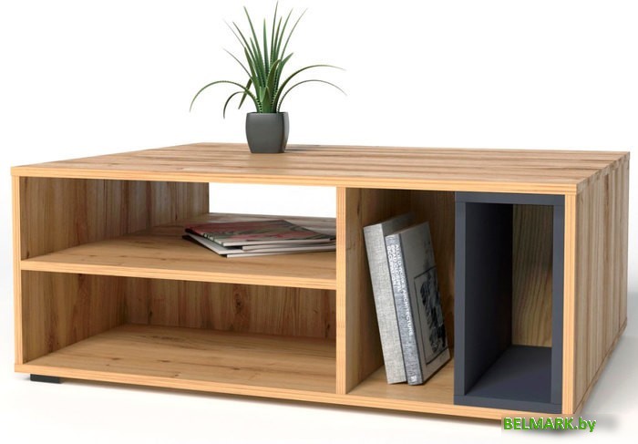 Журнальный столик MyStar Инсар 117.03 (дуб навара/графит) - фото