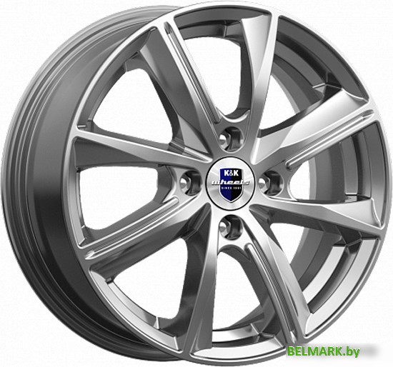 Литые диски K&K Арнар 15x6" 4x100мм DIA 60.1мм ET 50мм Дарк платинум - фото