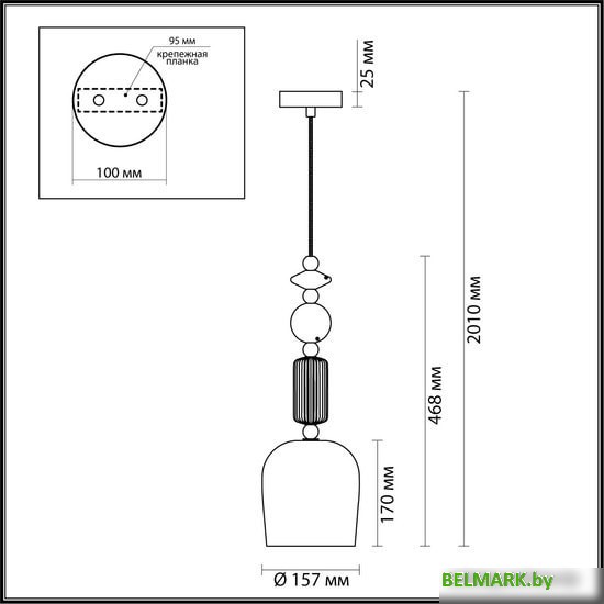 Подвесная люстра Odeon Light Classic 4861/1 - фото2