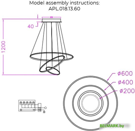 Подвесная люстра Aployt Janina APL.018.13.60 - фото2