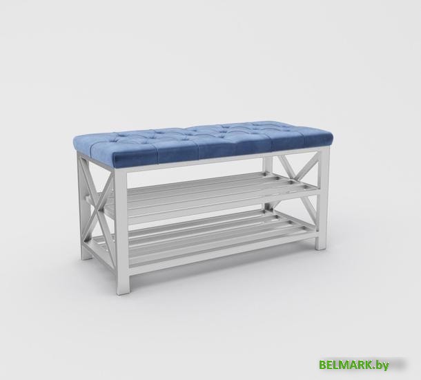 Банкетка Hype Mebel Будс (белый/синий) - фото