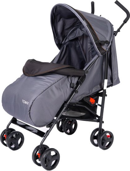 Коляска прогулочная «трость» Tomix Kika HP-311 (серый/черный) - фото