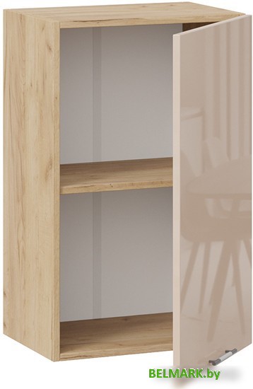 Шкаф навесной Трия Весна 1В45 (дуб крафт золотой/кофе с молоком) - фото2