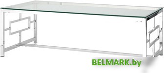 Журнальный столик Stool Group Бруклин 120x60 ECT-013 (прозрачное стекло/сталь серебристый) - фото