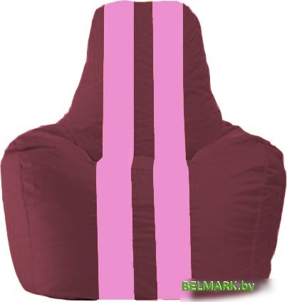 Кресло-мешок Flagman Спортинг С1.1-306 (бордовый/розовый) - фото