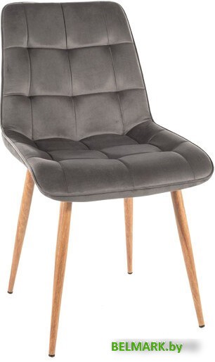 Стул Signal Chic D Velvet (bluvel 14 серый/дуб) - фото