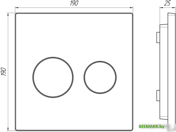 Панель смыва Alcaplast M778 (черный матовый) - фото2
